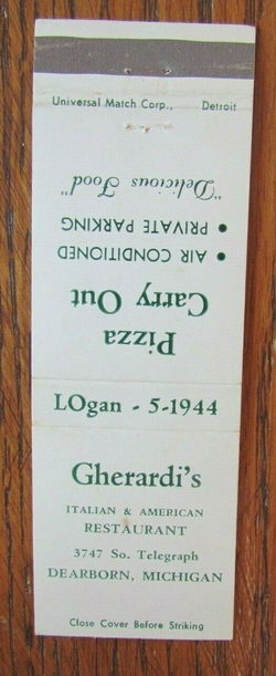 Gherardis Restaurant - Matchbook